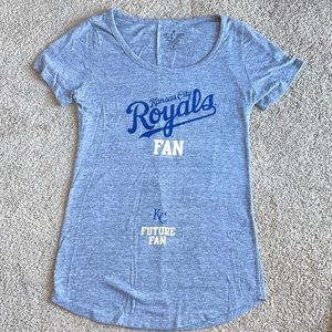 Kansas City royals Maternity tee shirt “fan & future fan” size small.